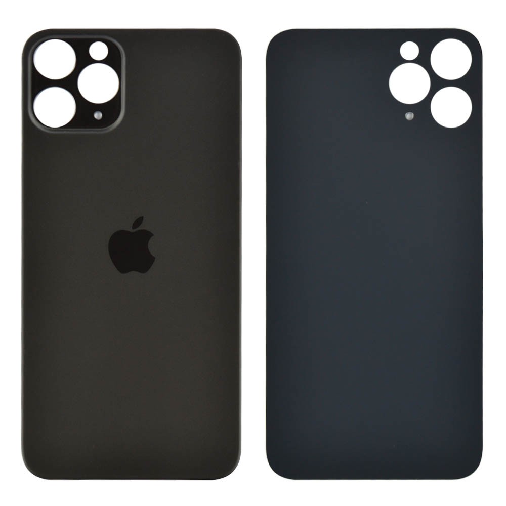 Задня кришка для iPhone 11 Pro, колір сірий, з великим отвором під камеру фото 1