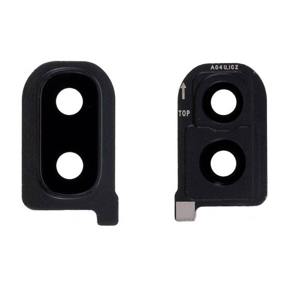 Скло камери для Samsung A405 Galaxy A40 2019, з рамкою, колір сірий фото 1