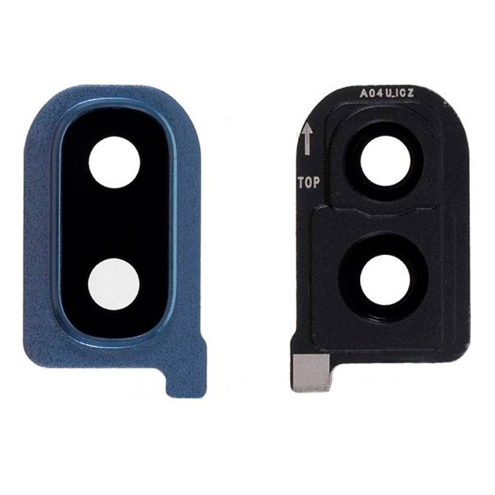 Скло камери для Samsung A405 Galaxy A40 2019, з рамкою, колір синій фото 1