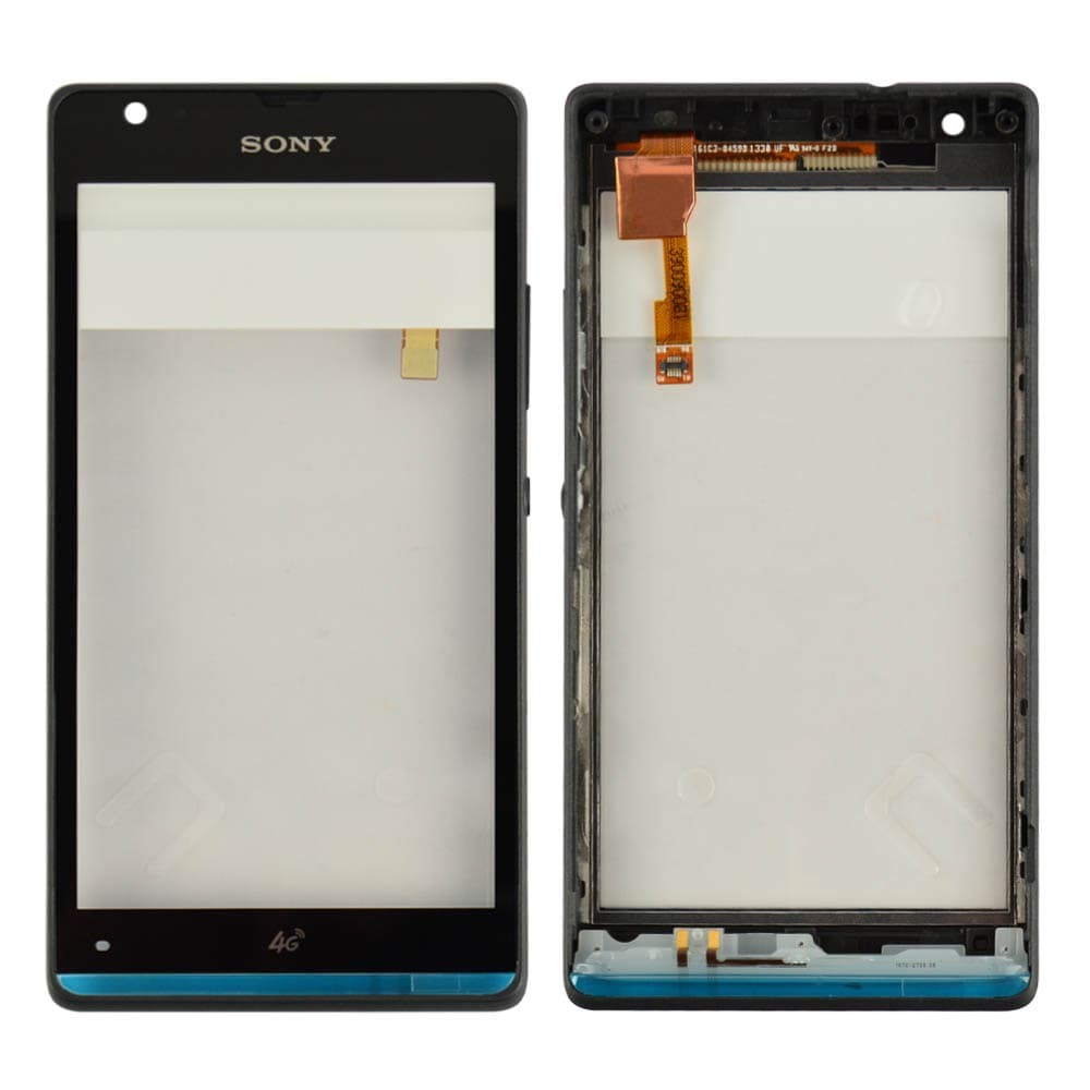 Тачскрин Sony C5302 M35h Xperia SP, C5303 M35i Xperia SP, C5306 з рамкою, колір чорний фото 1