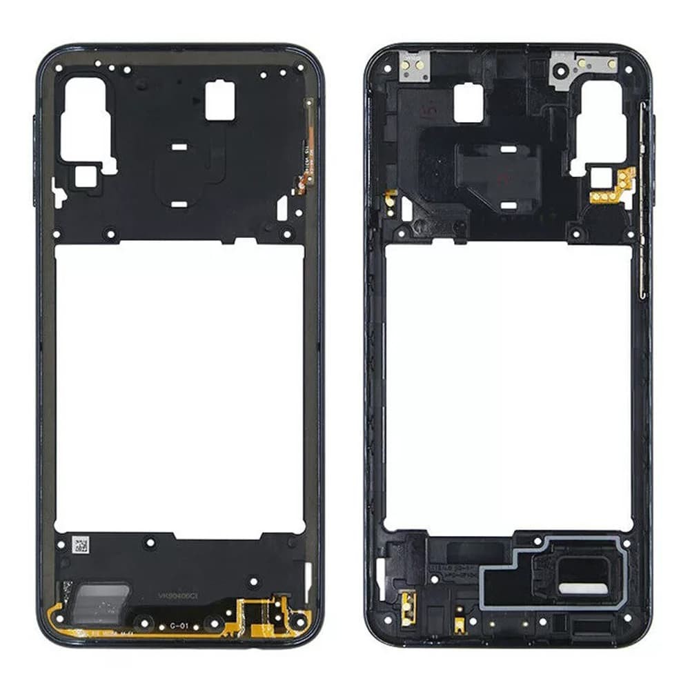 Рамка (средняя часть корпуса) для Samsung A305 Galaxy A30 2019, цвет черный фото 1