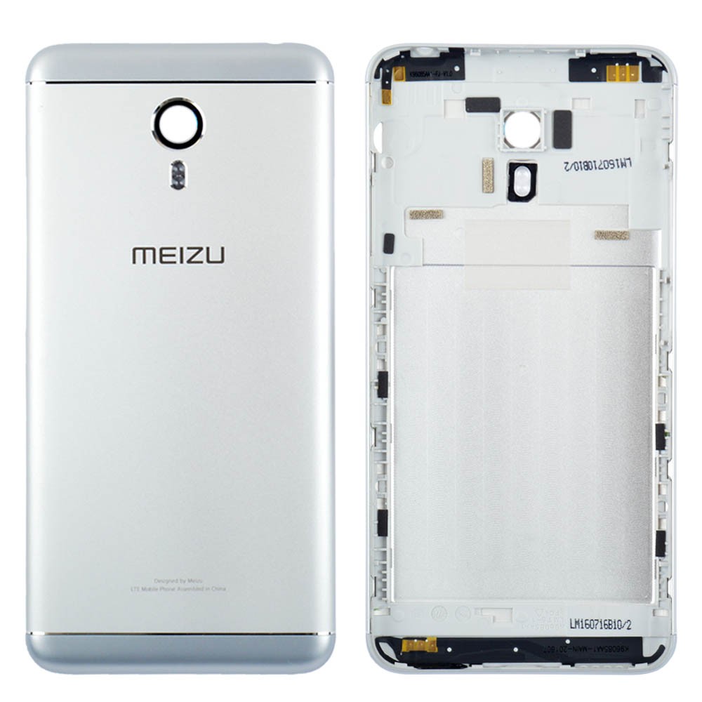 Знижена вниз задня кришка Meizu M3 Note (M), колір сріблястий, уцінка фото 1