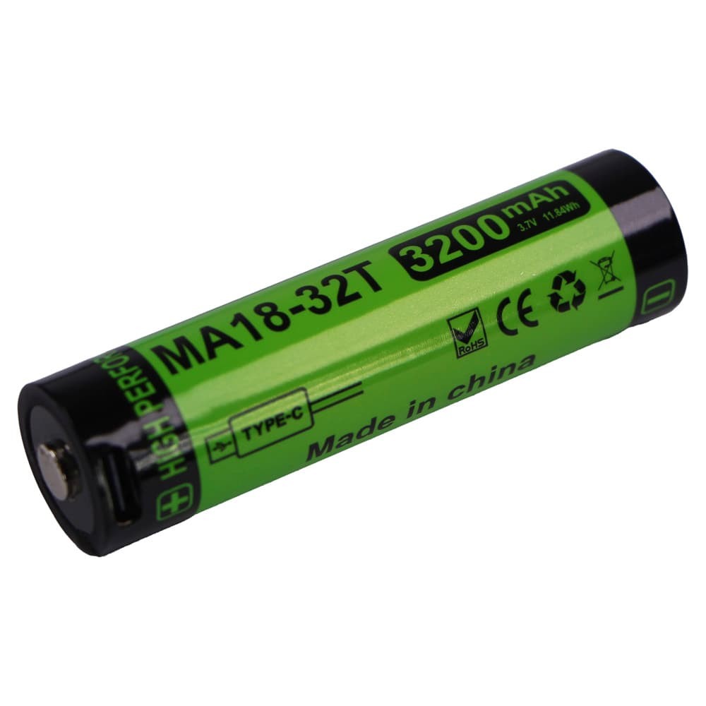 Аккумулятор 18650 Li-ion 3.7v 8A 3200mAh с защитой/Type-C фото 1