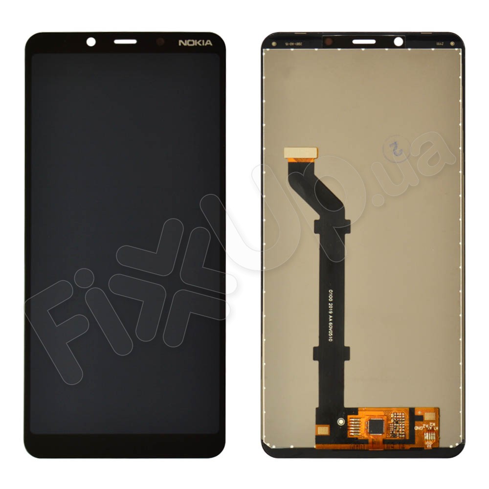 Дисплей для Nokia 3.1 Plus Dual Sim с тачскрином в сборе, цвет черный, уценка фото 1
