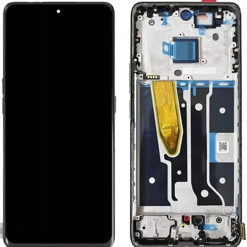 Дисплей для Realme 11 Pro/ 11 Pro Plus, з тачскріном і рамкою, чорний, OLED фото 1