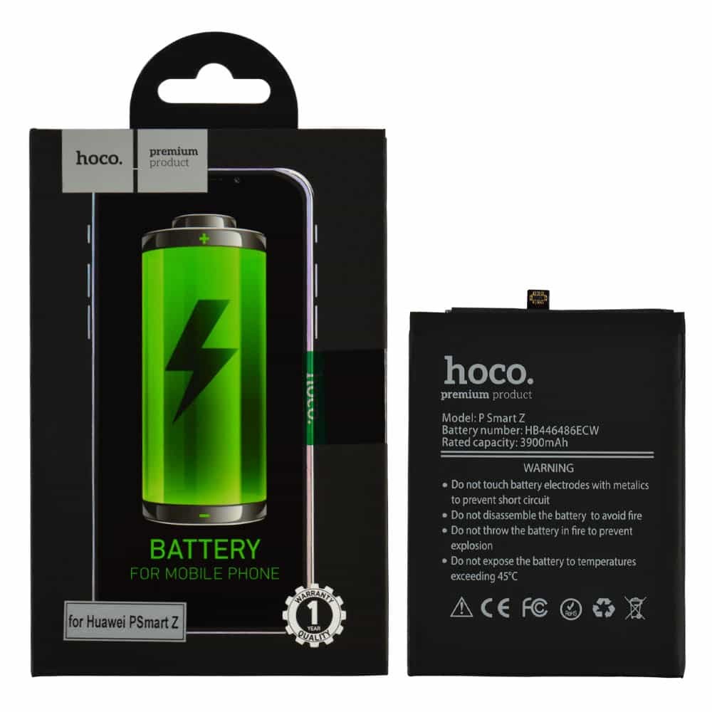 Аккумулятор HB446486ECW для Huawei P Smart Z, Honor 9X, Y9 Prime (2019), HOCO, 3900 mAh фото 1