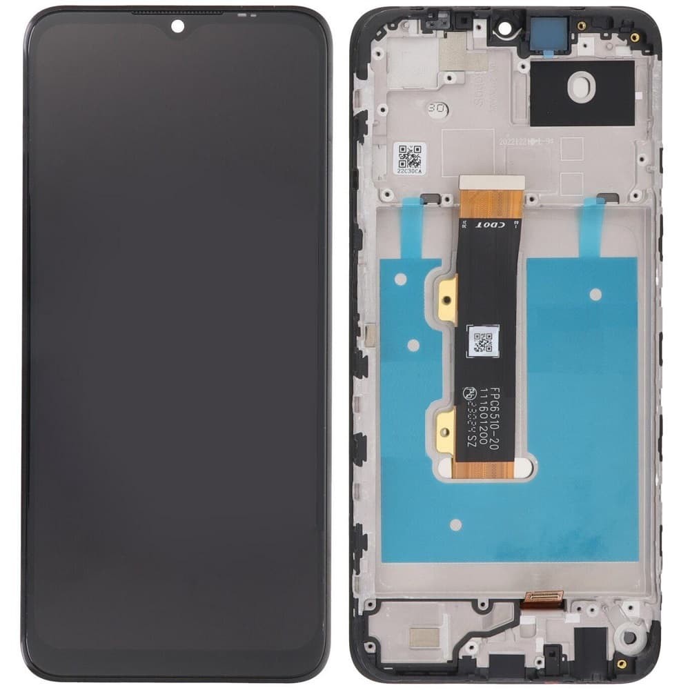 Дисплей для Nokia G22 TA-1528, с тачскрином и рамкой в сборе, цвет черный фото 1