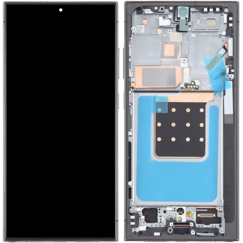 Дисплей для Samsung S928 Galaxy S24 Ultra, з тачскріном і рамкою, чорний, OLED фото 1