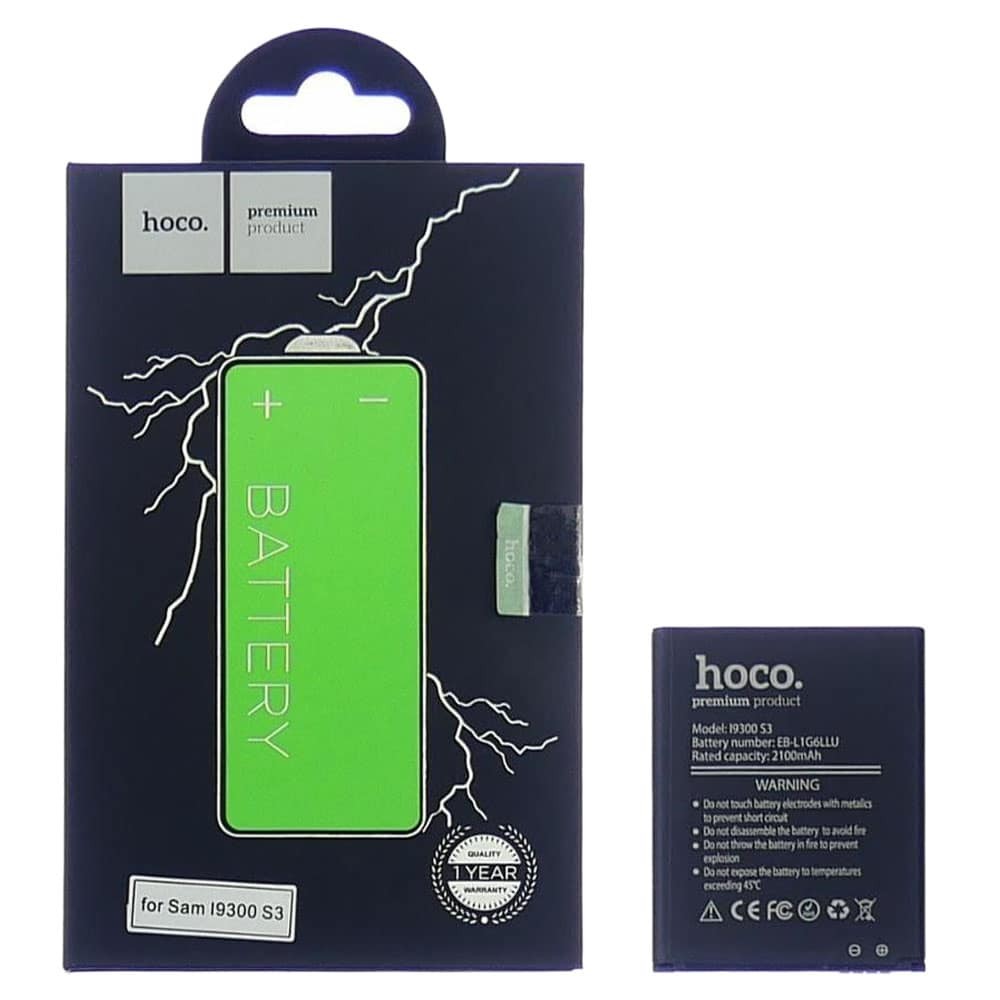 Акумулятор EB-L1G6LLU/EB-L1G6LLA/EB535163LU для Samsung i9300 Galaxy S3, i9300i, i9305, i9060, i9062, i9080, i9082, i9060i, HOCO 2100 фото 1