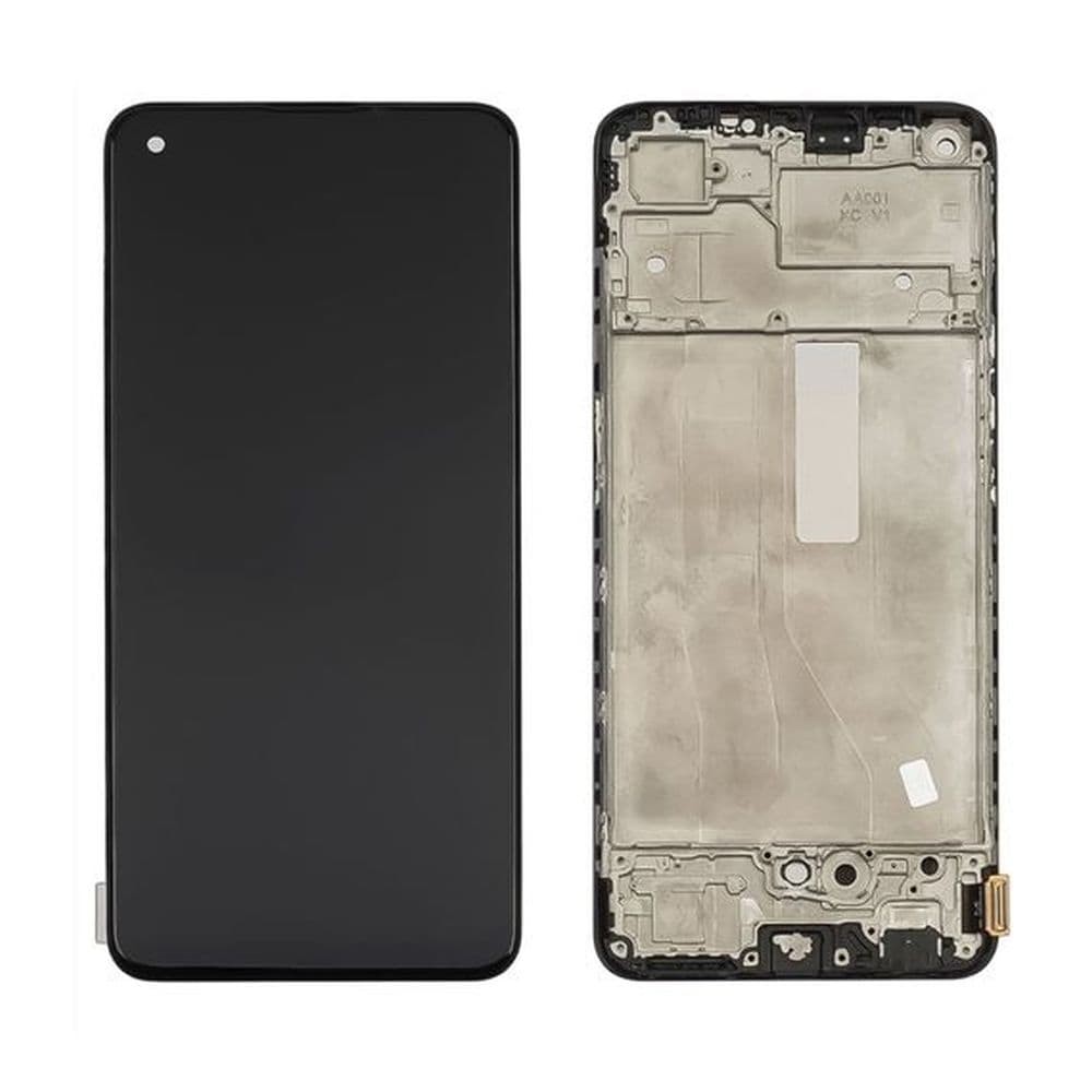 Дисплей для Oppo A74 (CHP2219) с тачскрином и рамкой в сборе, цвет черный, IPS, уценка фото 1