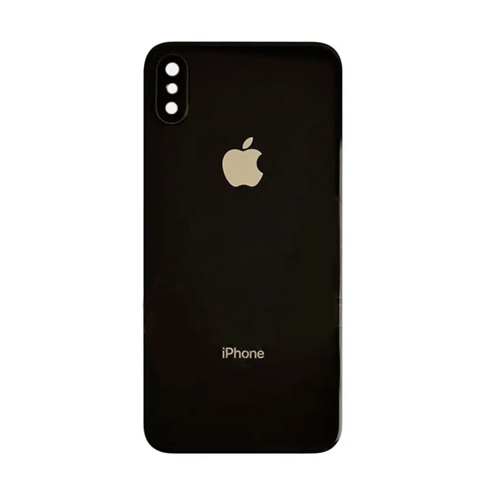 Задняя крышка для iPhone XS, цвет черный, со стеклом камеры фото 1