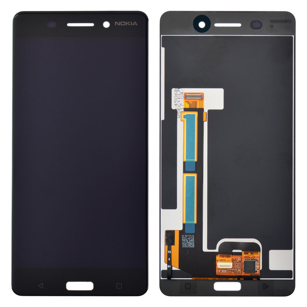 Дисплей Nokia 6 Dual Sim с тачскрином в сборе, цвет черный, сервисный оригинал фото 1