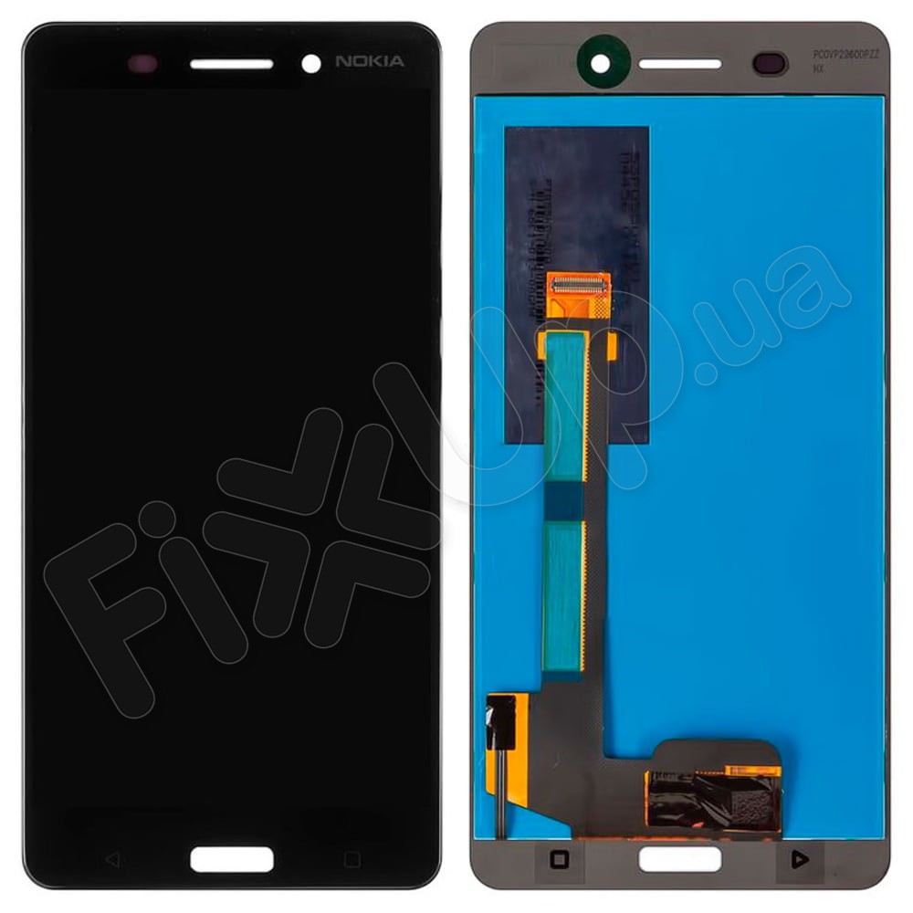 Дисплей Nokia 6 Dual Sim TA-1021/TA-1033 з тачскрином у зборі, колір чорний, Orig PRC фото 1