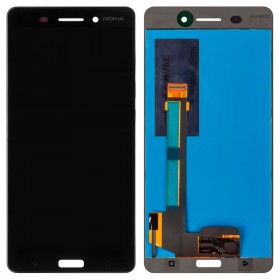 Дисплей Nokia 6 Dual Sim TA-1021/TA-1033 с тачскрином в сборе, оригинал китай, без рамки,  цвет черный