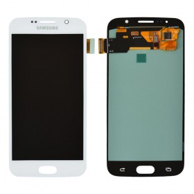 Дисплей для Samsung G920F Galaxy S6 (2015) с тачскрином в сборе,  цвет белый, без рамки, oled
