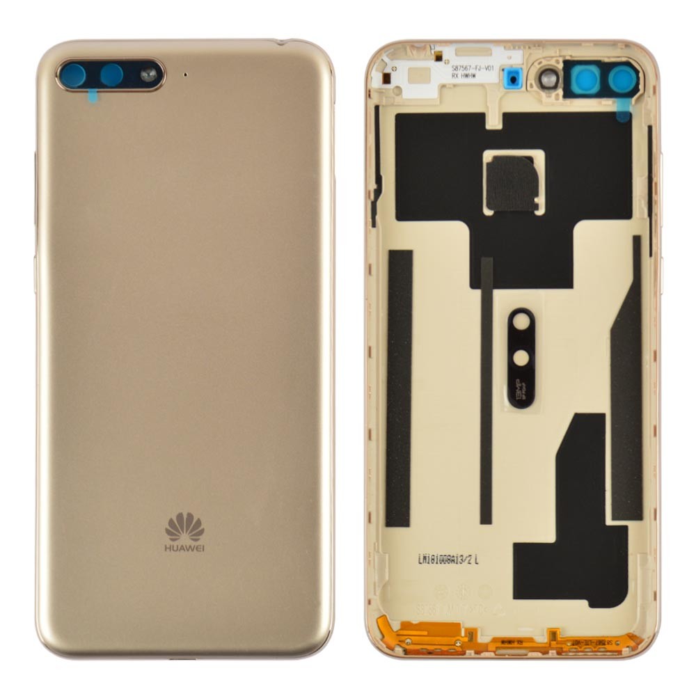 Задня кришка Huawei Y6 2018 (ATU-L21/ATU-L31), зі склом камери, колір золотий фото 1