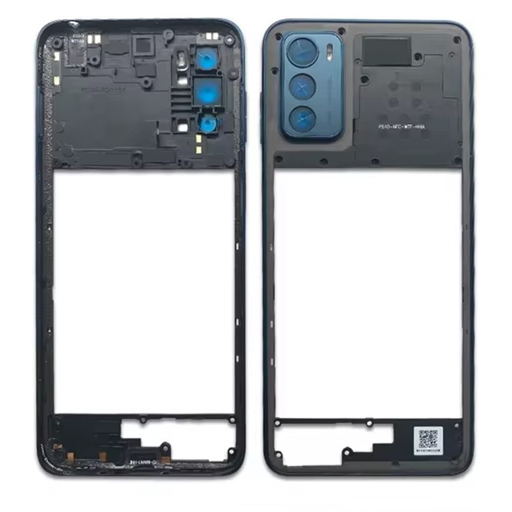 Середня частина корпусу для Motorola Moto G42 XT2233-2, зі склом камери, колір синій фото 1