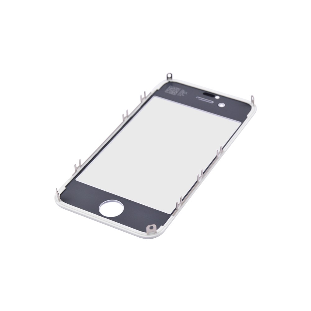 Стекло для iPhone 4S в рамке, цвет белый фото 2