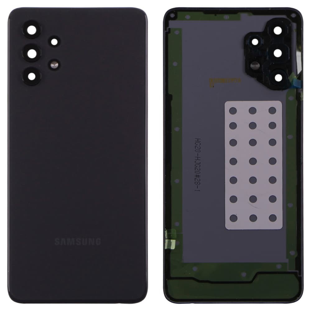 Задняя крышка для Samsung A325 Galaxy A32, со стеклом камеры, цвет черный фото 1