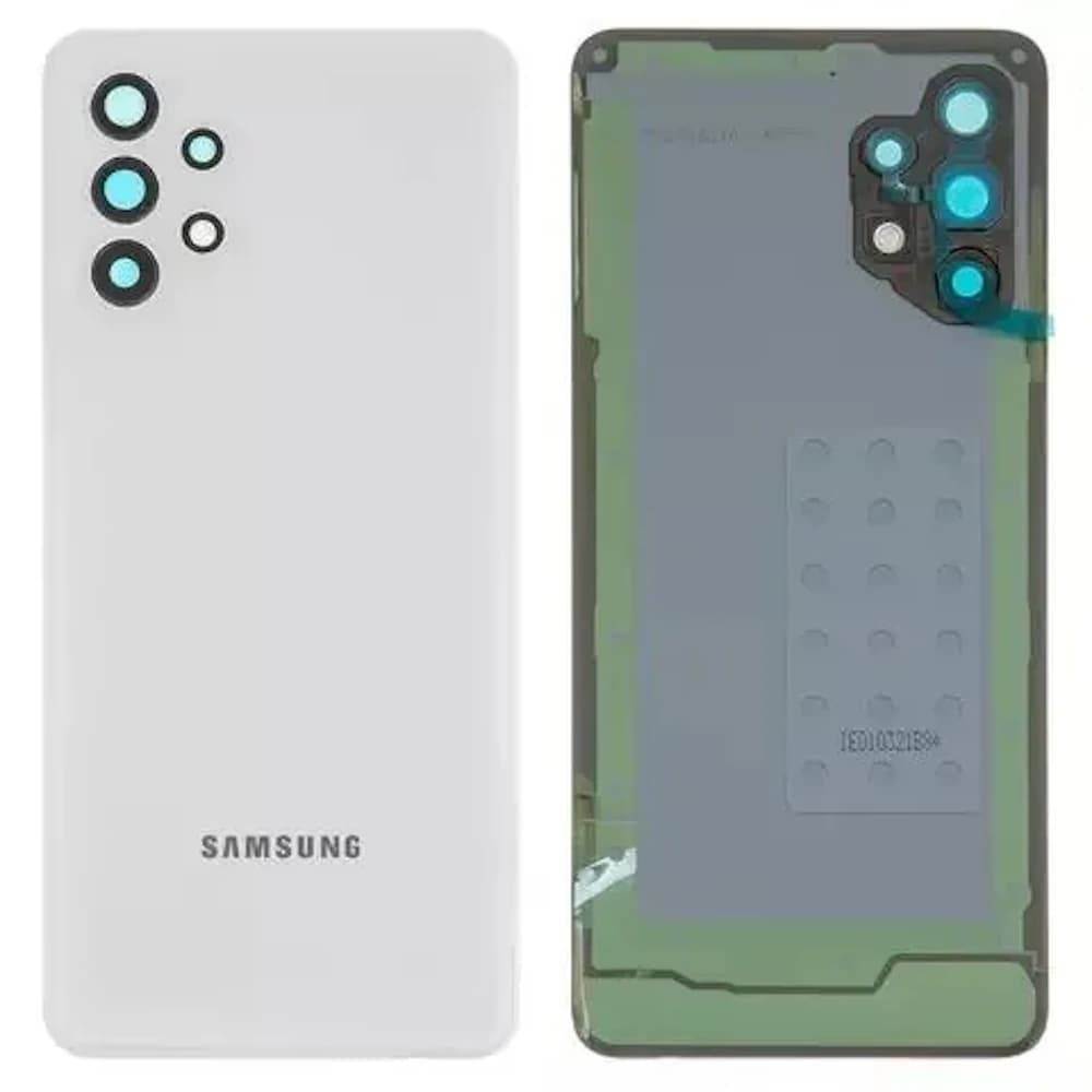 Задняя крышка для Samsung A325 Galaxy A32, со стеклом камеры, цвет белый фото 1