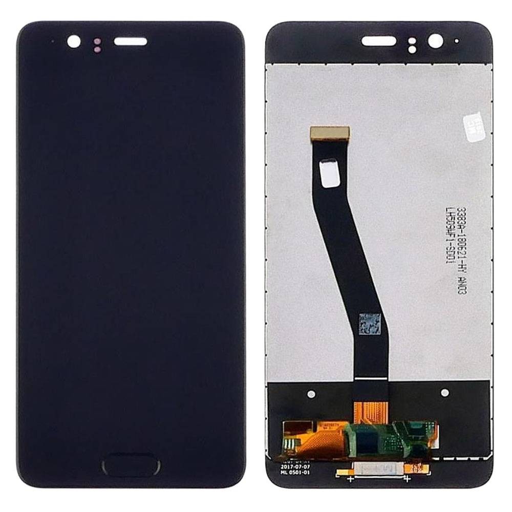 Дисплей для Huawei P10 (VTR-L29/VTR-L09) з тачскрином та сканером відбитка, колір чорний, уцінка фото 1