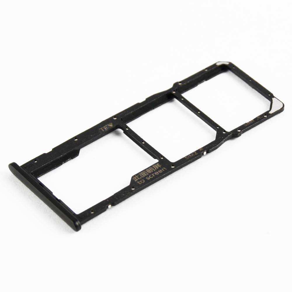 Держатель сим карты для Huawei Honor 7A Pro, Honor 7C, Huawei Y6 2018, Y6 Prime 2018, цвет черный фото 1