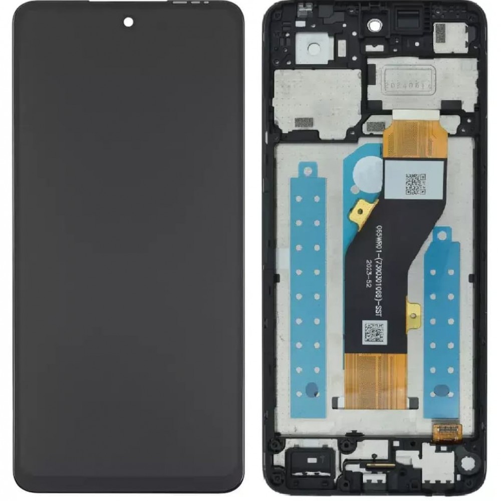 Дисплей для ZTE Nubia V60 Design, с тачскрином и рамкой, черный фото 1