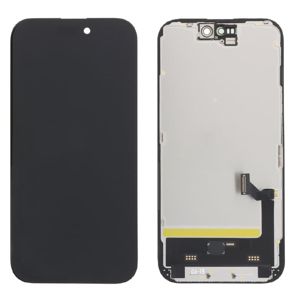 Дисплей для iPhone 15, з тачскріном в зборі, колір чорний, Incell фото 1
