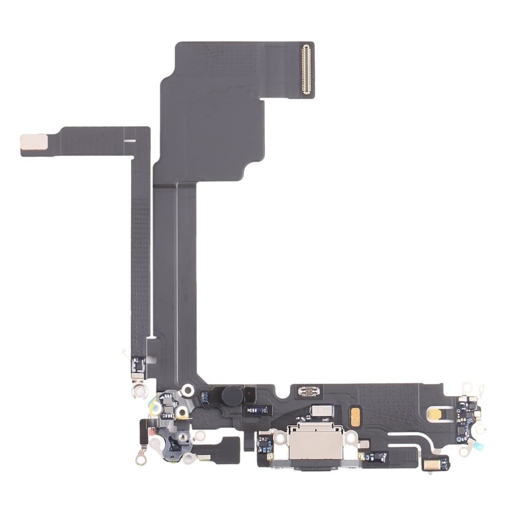 Шлейф з роз'ємом зарядки для iPhone 15 Pro Max, колір чорний фото 1