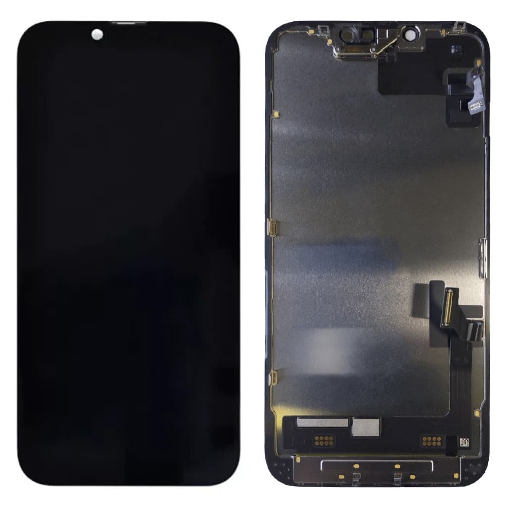 Дисплей для iPhone 14, с тачскрином в сборе, цвет черный, оригинал с разбора фото 1