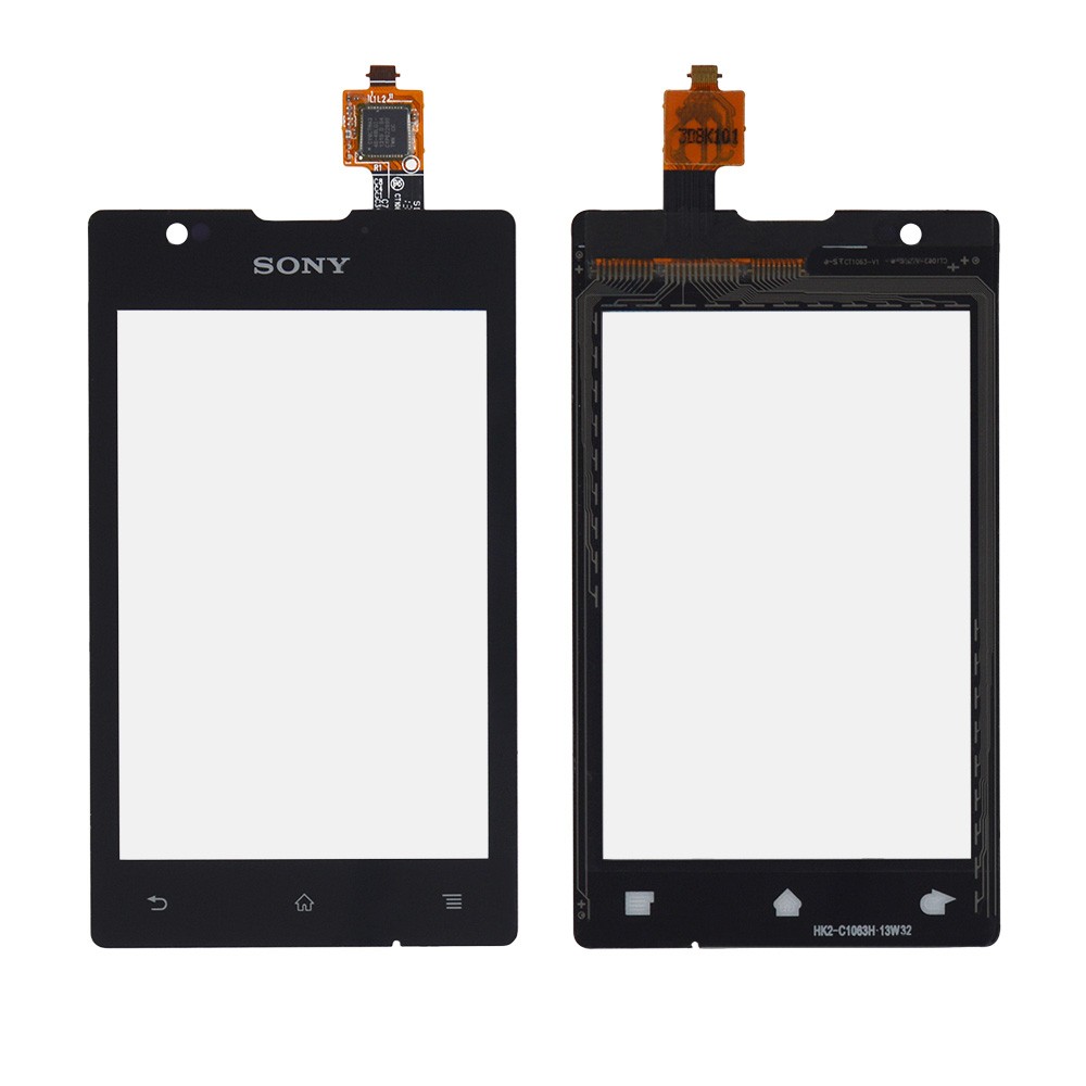 Тачскрин Sony C1605, C1502, C1503, C1504, C1505, C1604, колір чорний, велика мікросхема фото 1