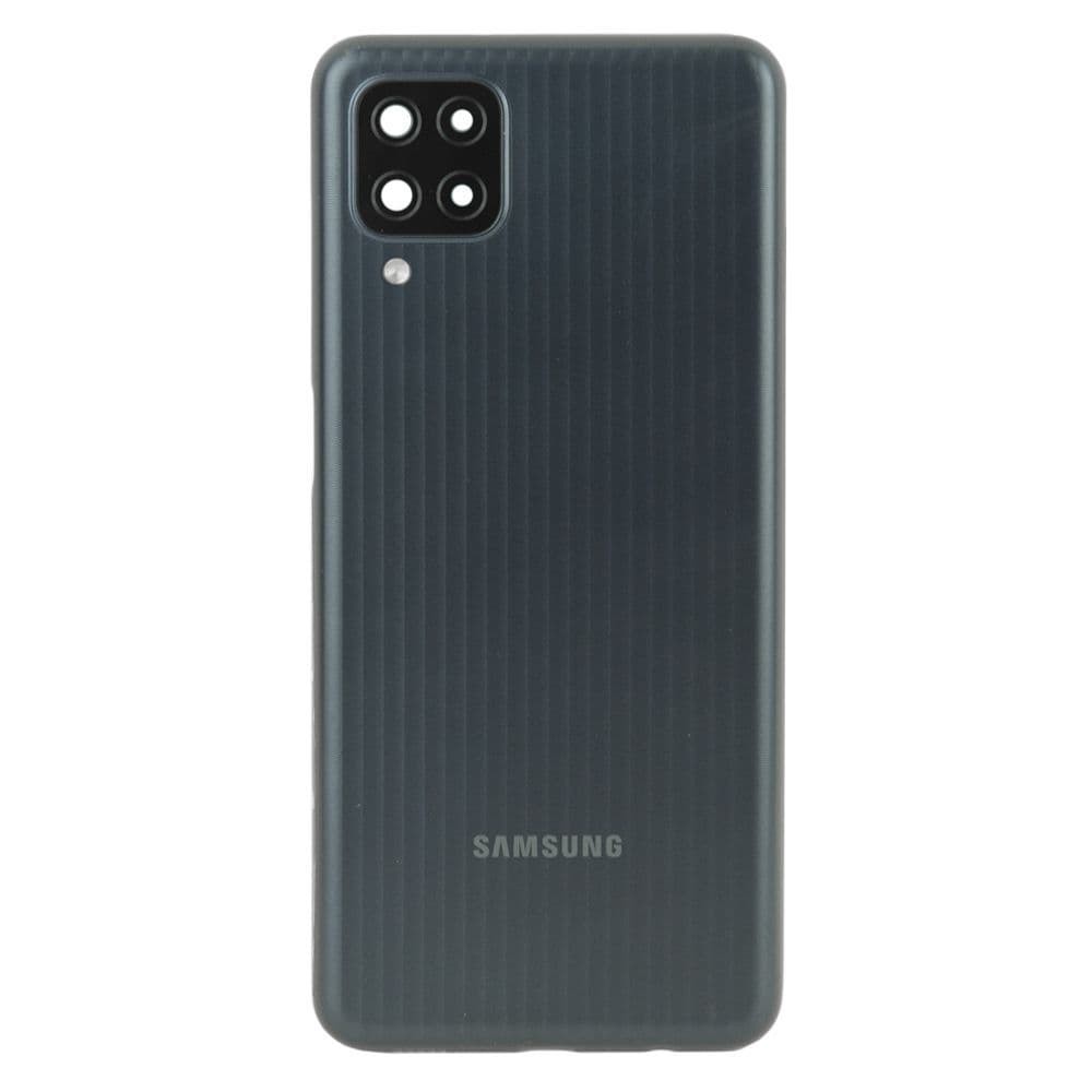 Задняя крышка для Samsung M127F Galaxy M12, со стеклом камеры, цвет черный фото 1