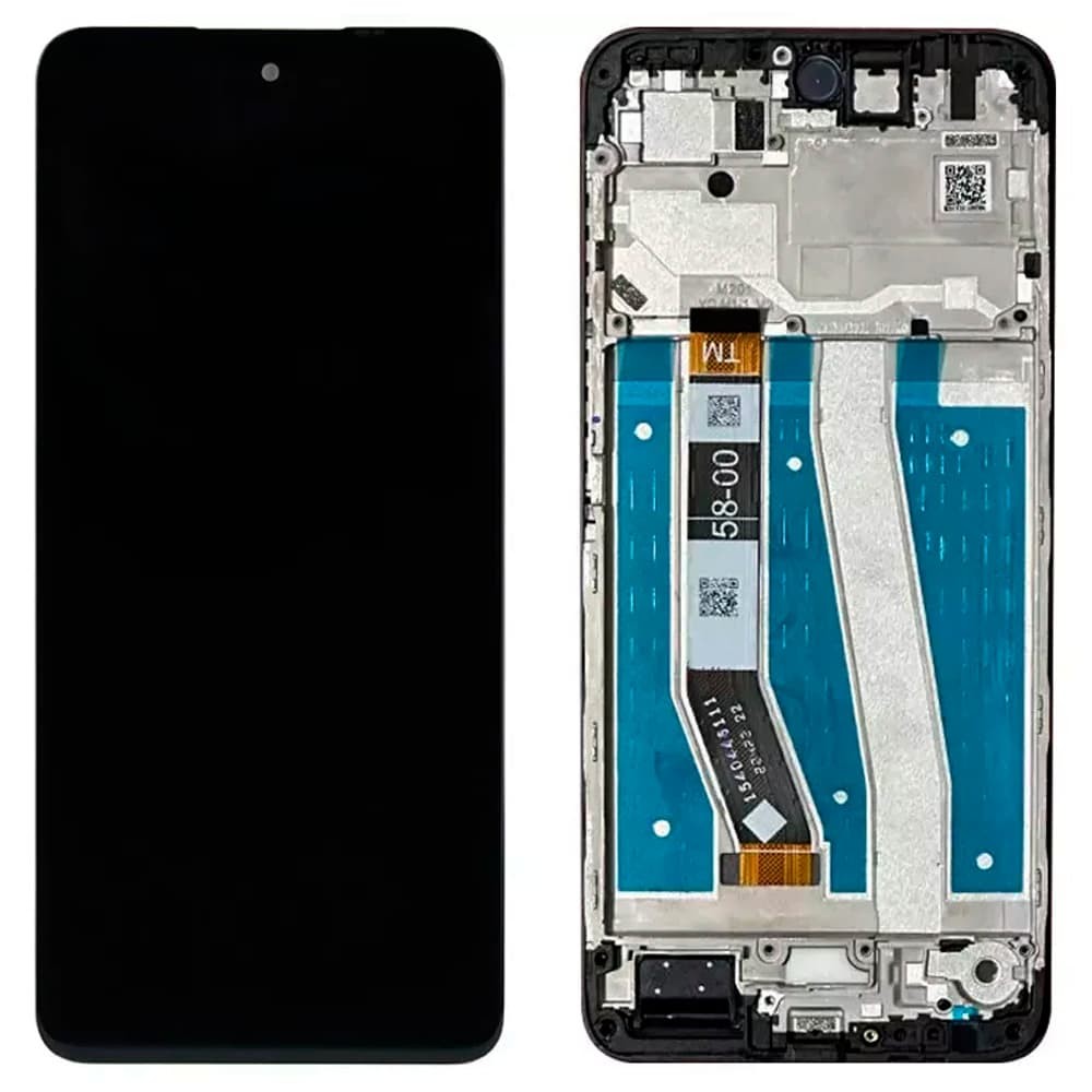 Дисплей для Motorola Moto G14 XT2341, с тачскрином и рамкой в сборе, цвет черный фото 1