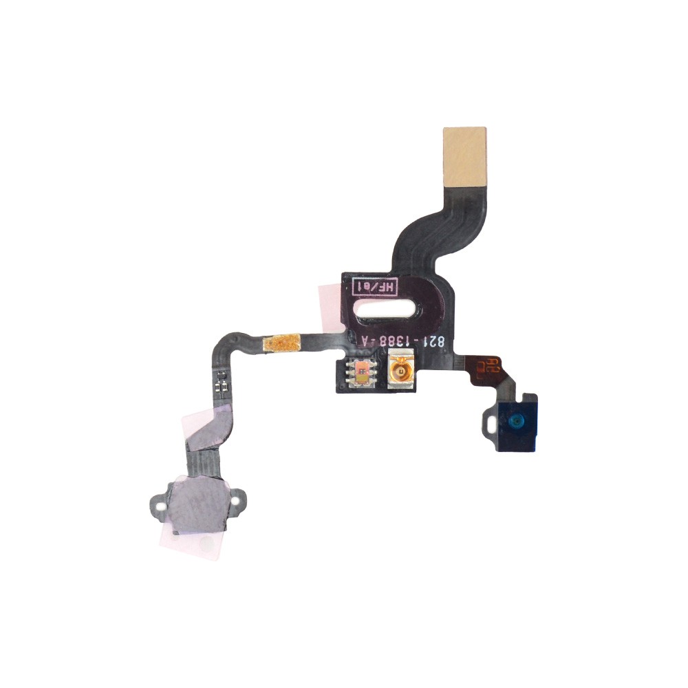 Шлейф для Apple iPhone 4 з кнопкою включення, датчиком освітленості, мікрофоном фото 1