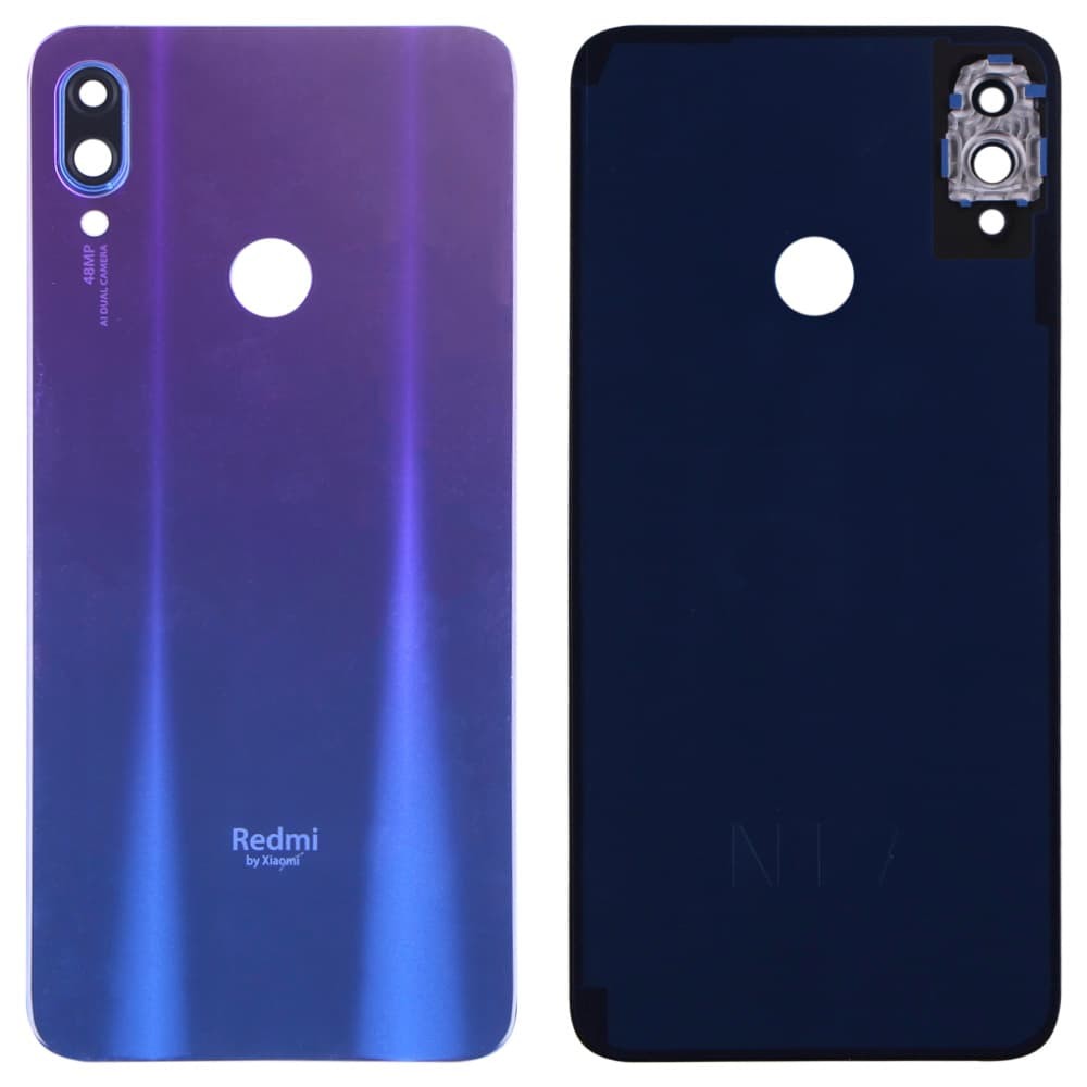 Задняя крышка для Xiaomi Redmi Note 7, со стеклом камеры, цвет синий, уценка фото 1