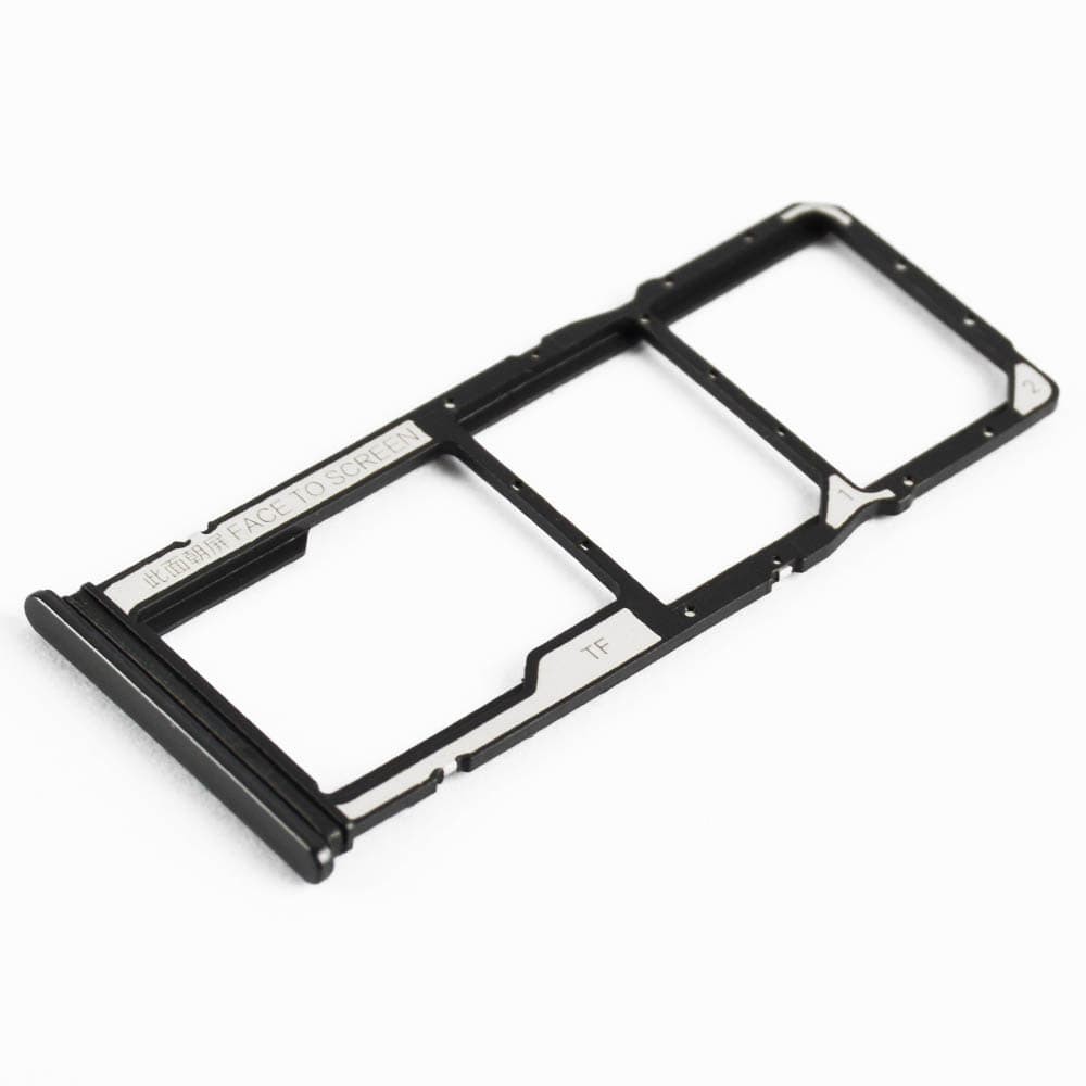Держатель сим карты для Xiaomi Redmi 8, цвет черный фото 1