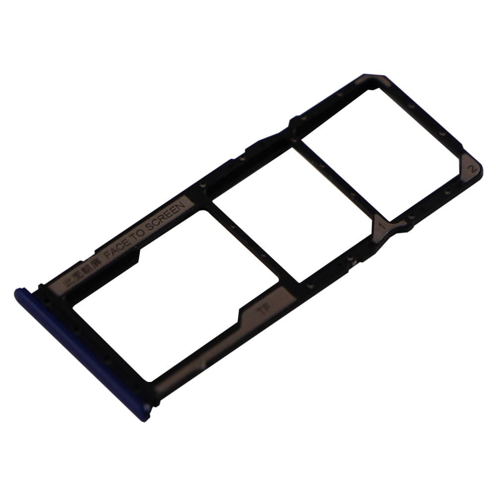 Держатель сим карты для Xiaomi Redmi 8, цвет синий фото 1