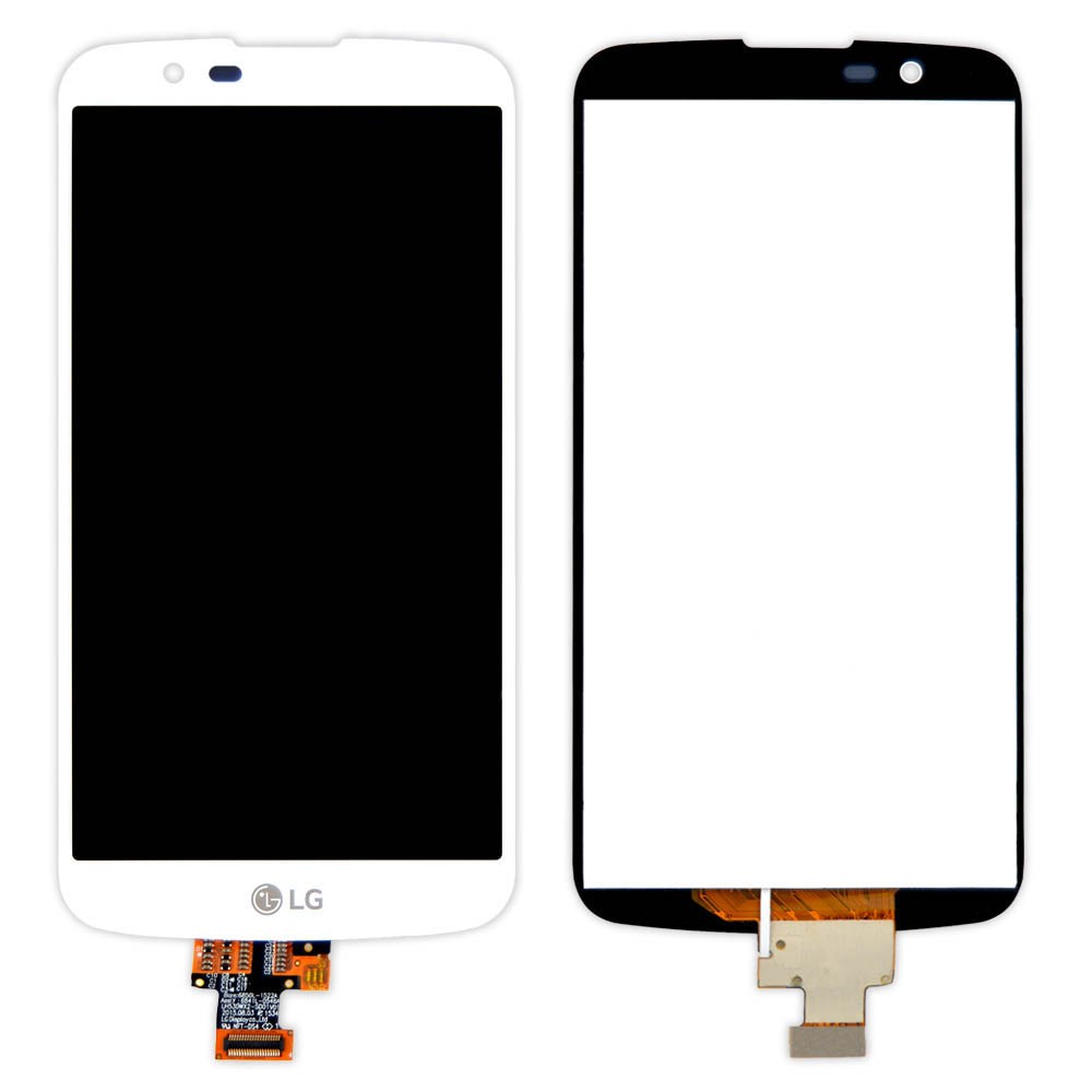 Дисплей LG K10 K420N, K430DS, K430DSF, K430DSY с тачскрином в сборе, цвет белый фото 1