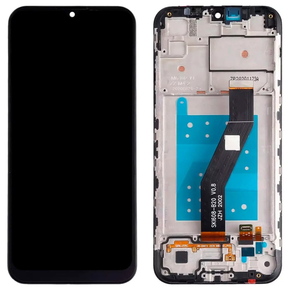 LCD Motorola XT2053-1 Moto E6s + Touchscreen with Frame (black) фото 1 Дисплей для Motorola XT2053-1 Moto E6s с тачскрином и рамкой в сборе, цвет черный фото 1