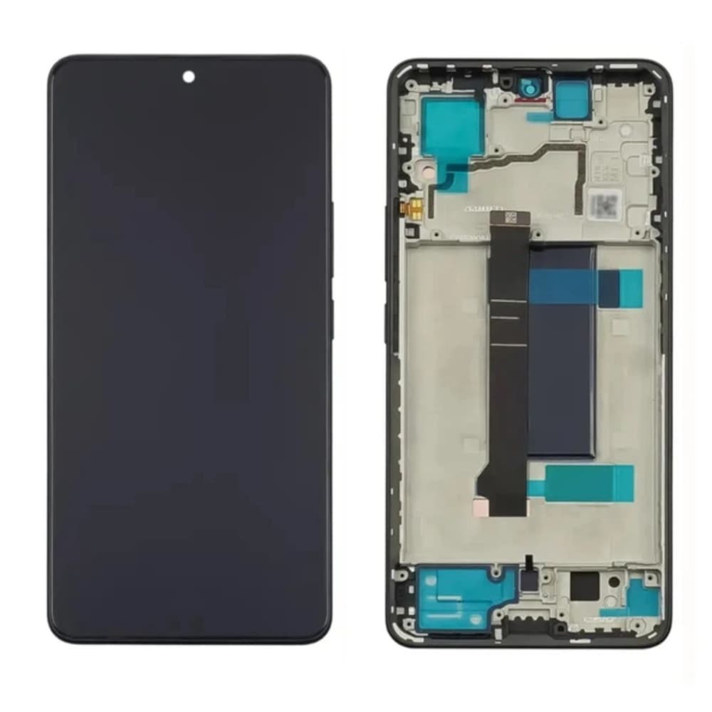 Дисплей для Xiaomi Redmi Note 13 Pro Plus 5G, с тачскрином и рамкой, черный, OLED фото 1