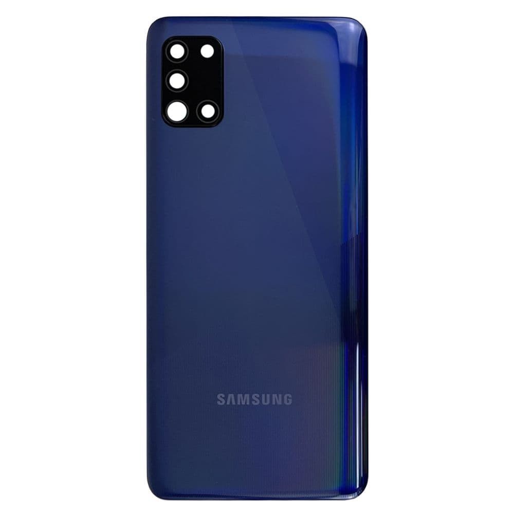 Задняя крышка для Samsung A315 Galaxy A31, со стеклом камеры, цвет синий фото 1
