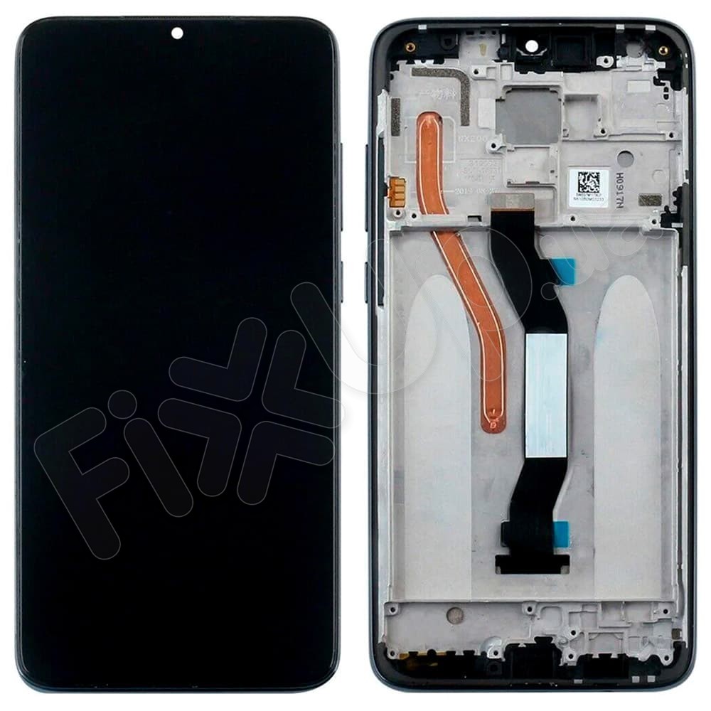 Дисплей для Xiaomi Redmi Note 8 Pro з тачскрином та рамкою в зборі, колір чорний фото 1