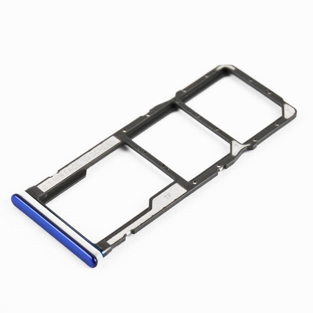 Держатель сим карты для Xiaomi Redmi Note 8, цвет синий фото 1