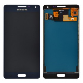 Дисплей для Samsung A500F/DS Galaxy A5 (2015) с тачскрином в сборе, ips (tft),  цвет синий, без рамки