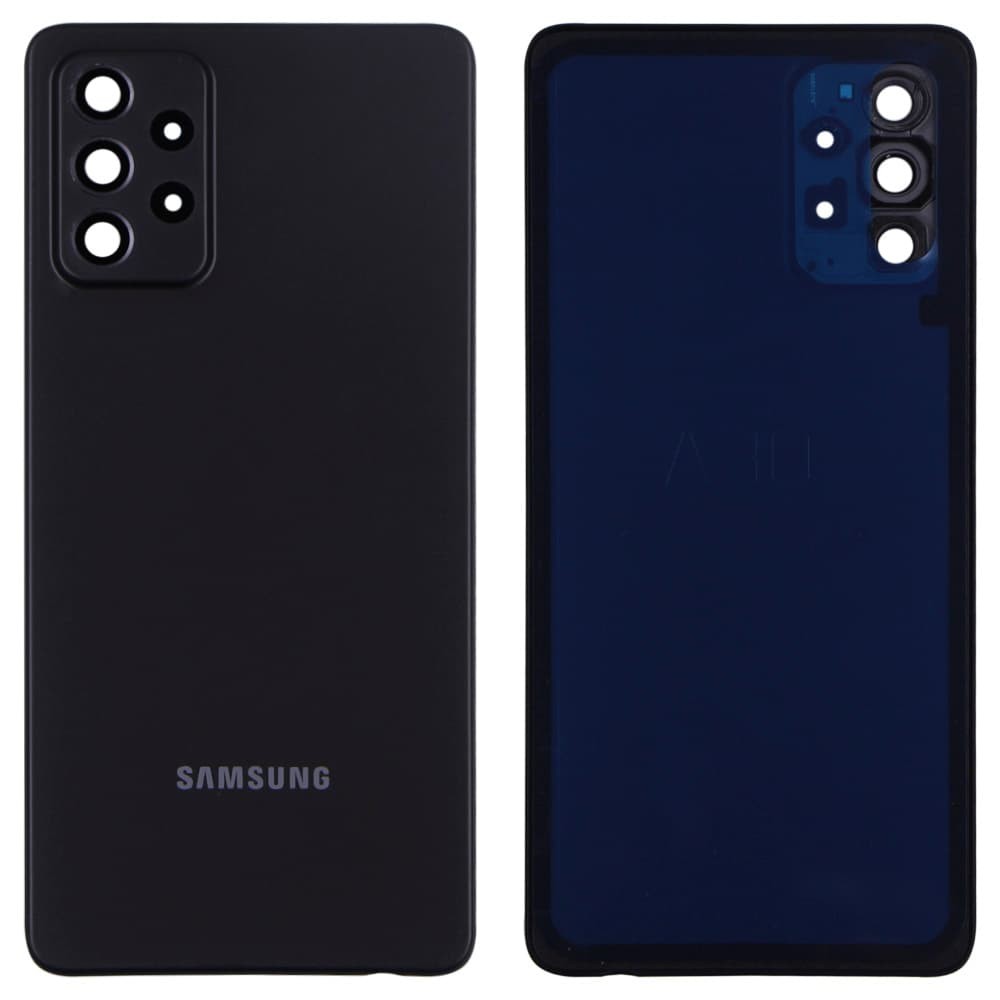 Задняя крышка для Samsung A725 Galaxy A72, со стеклом камеры, цвет черный фото 1
