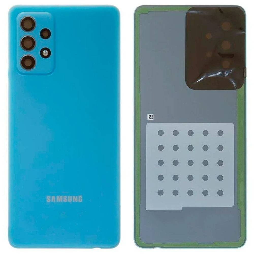 Задня кришка Samsung A725 Galaxy A72, зі склом камери, колір синій фото 1