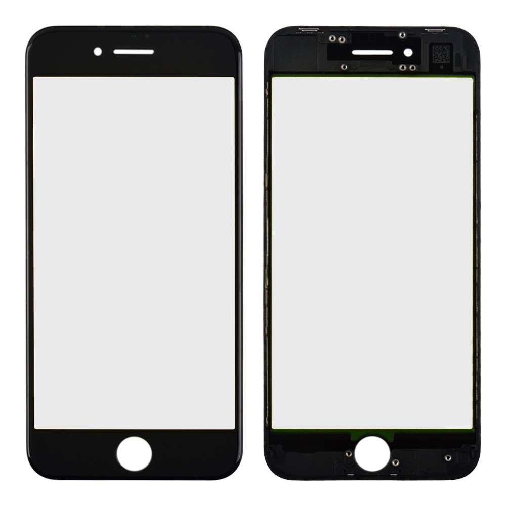 Скло з рамкою для iPhone 8, колір чорний фото 1