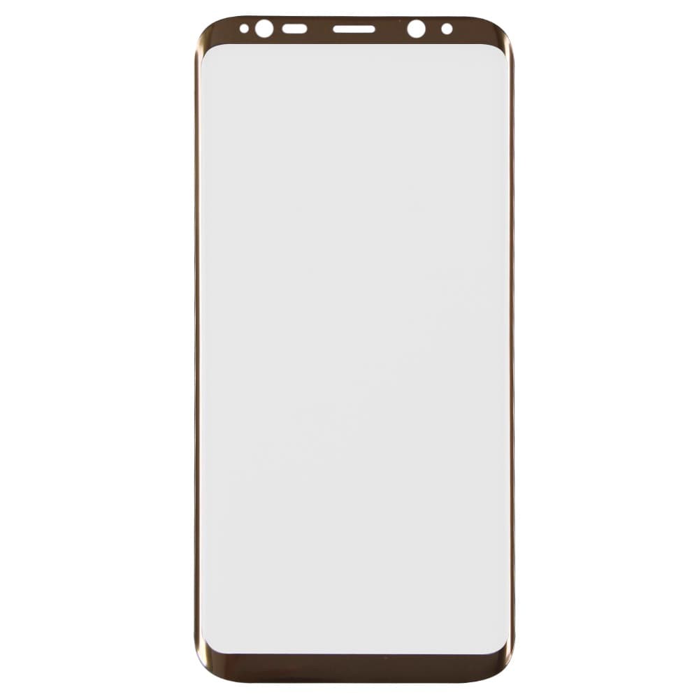 Защитное стекло для Samsung G955F Galaxy S8 Plus 3D, цвет золотой фото 1