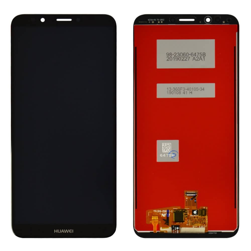 Дисплей для Huawei Y7 Prime 2018/Y7 2018/Nova 2 Lite/Honor 7C Pro з тачскрином у зборі, колір чорний, оригінал фото 1