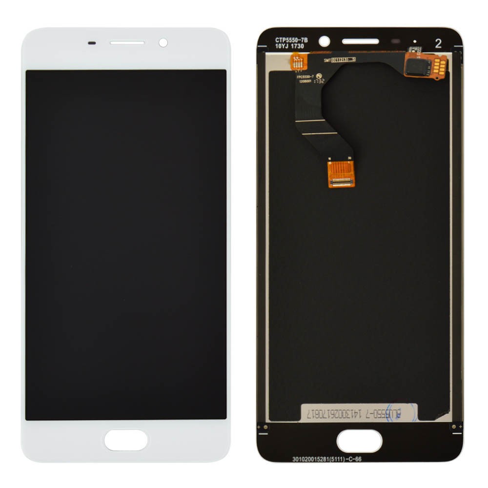 Дисплей для Meizu M6 Note з тачскрином у зборі, колір білий, оригінал фото 1